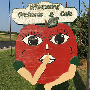 Whispering Orchards & Cafe Sign